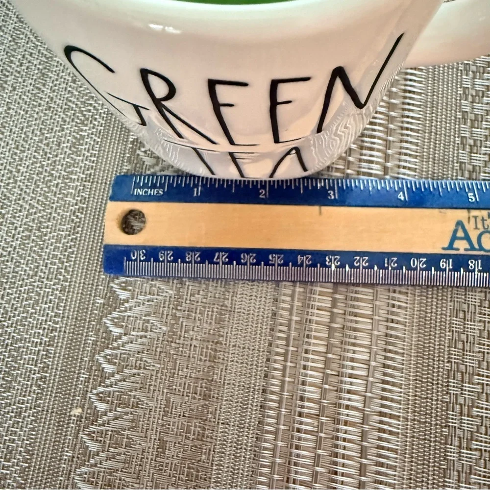 Rae‎ Dunn Stylish White and Green Tea Mug Artisan Collection by Magenta
